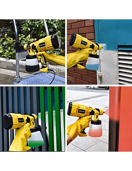 Pistola de Pintura, Pistola de Pintar 550W, Pistola Pintura Eléctrica 550ml/min, Pistola de Pulverización con 800 ml de Recip