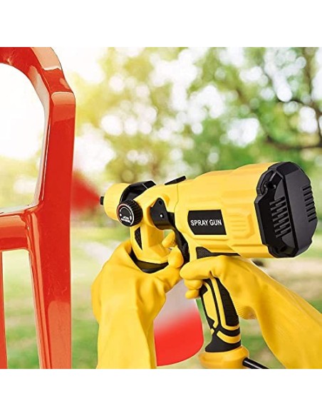 Pistola de Pintura, Pistola de Pintar 550W, Pistola Pintura Eléctrica 550ml/min, Pistola de Pulverización con 800 ml de Recip