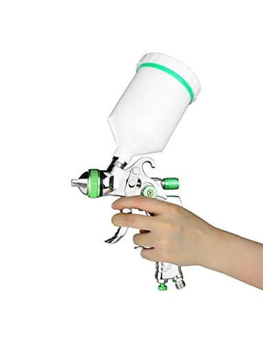 HVLP Pistola Pintura con 3 Boquillas 1,4 mm 1,7 mm 2,0 mm Sistema Profesional de Pintura Boquilla de Acero Inoxidable para Pi