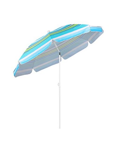 Sekey® Sombrilla Ø 200 cm Parasol para terraza jardín Playa balcón Piscina Patio, Protector Solar UV25+