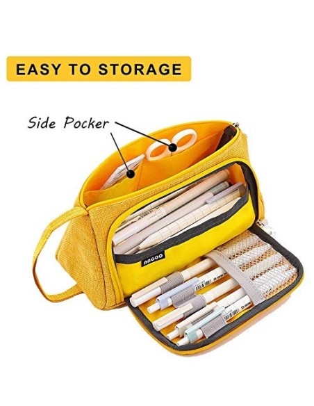 AidShunn Multifuncional Estuche de lápices de Gran Capacidad Bolsa de Lona Premium Bolsa de lápiz Organizador de papelería pa