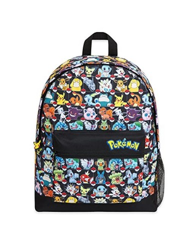 Pokemon Mochilas Escolares, Mochila Niño con Pikachu, Pokeball Y Pokémons, Mochila Infantil para Colegio Deporte Viajes, Rega