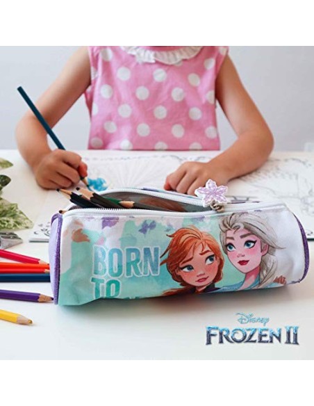 Mochila Infantil 3D, Estuche Escolar y Bolsa Merienda de Cuerdas Frozen 2 Diseño Exclusivo – Frozen | Mochilas Escolares para