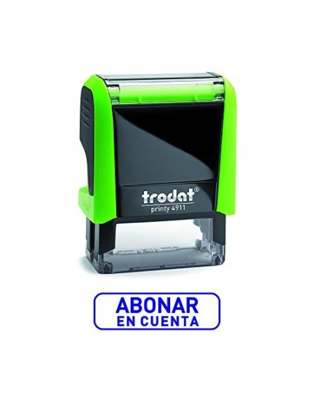 Trodat 4911 Printy Sello Fórmula Comercial con Texto ABONAR EN CUENTA, entintaje automático, Tamaño de la Placa de Texto 37 x
