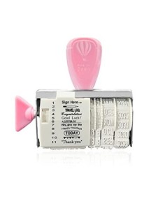 Sello fechador, Classic Fechador, Con 12 tipos de cinta de impresión y fecha personalizada, Abreviaturas de meses en inglés, 