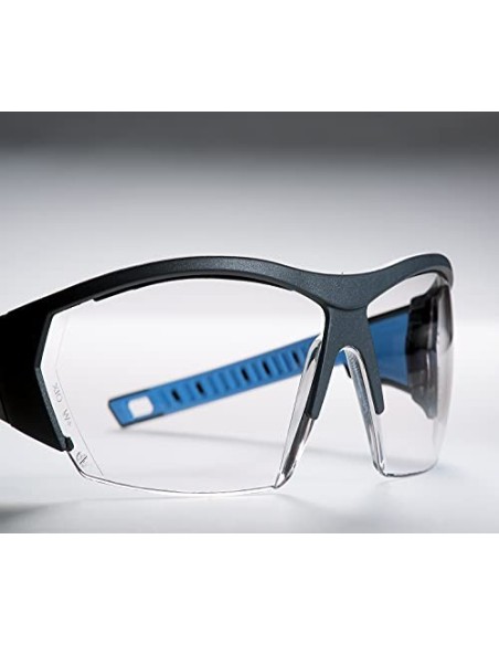 Gafas de seguridad uvex i-works - EN 166 170 - Antivaho y resistente a arañazos y químicos - Transparente / Azul