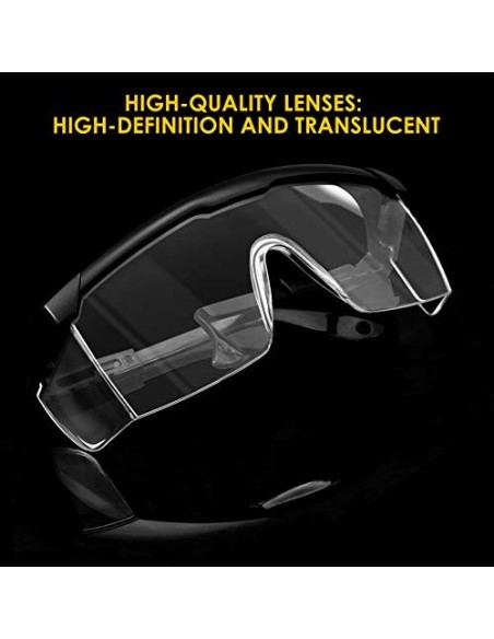 Gafas de Seguridad, Gafa de Protección, Gafas a Prueba de Polvo, Gafas Protectoras, Plegable Gafas Protectoras, para Uso Indu