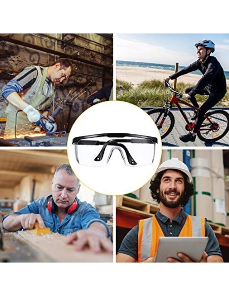 Gafas de Seguridad, Gafa de Protección, Gafas a Prueba de Polvo, Gafas Protectoras, Plegable Gafas Protectoras, para Uso Indu