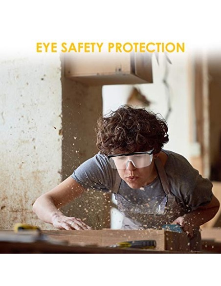 Gafas de Seguridad, Gafa de Protección, Gafas a Prueba de Polvo, Gafas Protectoras, Plegable Gafas Protectoras, para Uso Indu