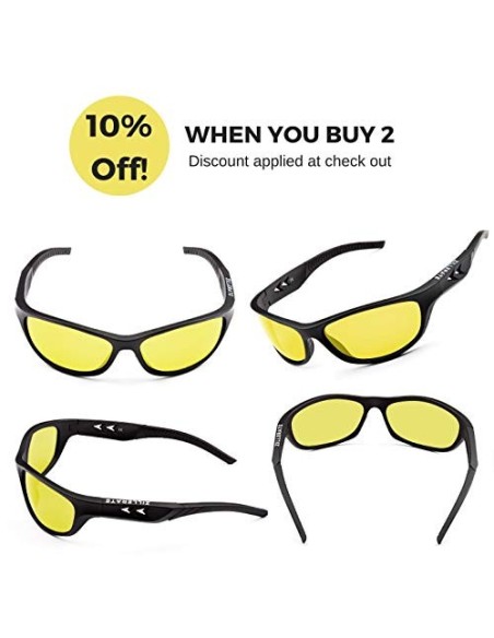ZILLERATE GAFAS DE CONDUCCIÓN NOCTURNA para Hombre y Mujer Lentes Polarizadas que Protegen del Deslumbramiento de los Faros -