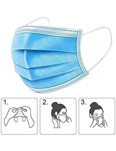 SYMTEX 100 Unidades Mascarillas Quirúrgicas Tipo IIR Certificado CE, Mascarilla médicas homologadas, 3 capas, Alta eficiencia