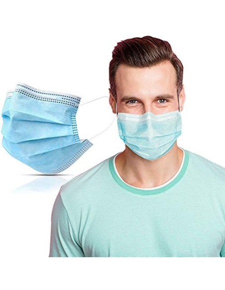 SYMTEX 100 Unidades Mascarillas Quirúrgicas Tipo IIR Certificado CE, Mascarilla médicas homologadas, 3 capas, Alta eficiencia