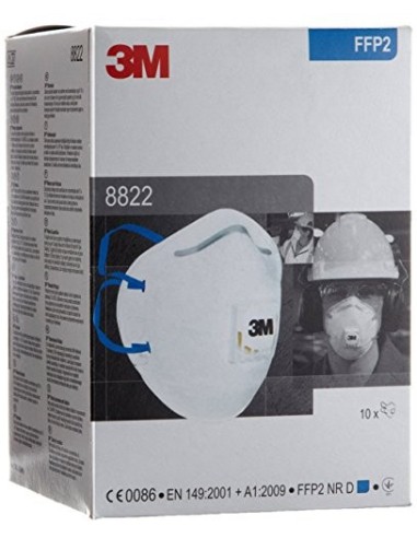 3M 8822 Máscara Desechable, 10 unidades