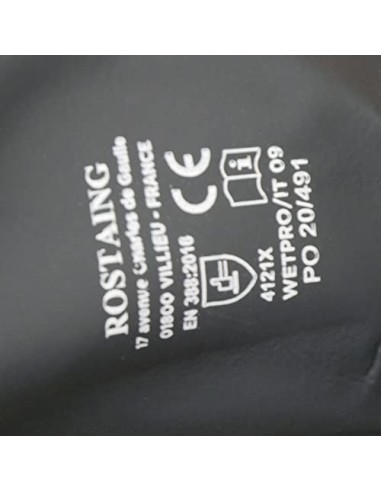 Rostaing WETPRO/IT10 - Guante impermeable de gran longitud con protección total frontal del brazo con cierre elástico, color 