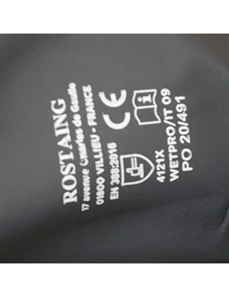 Rostaing WETPRO/IT10 - Guante impermeable de gran longitud con protección total frontal del brazo con cierre elástico, color 