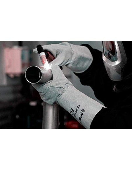 ACE SafeWeld Guantes Soldador EN 388 & 12477 - Guantes de Trabajo de Cuero - 10 L