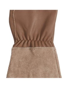 Amazon Basics — Guantes de jardinería de antebrazo de cuero marrón talla XL  1 par  2
