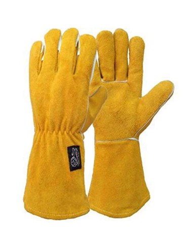 Ruvigrab 222K, Guante Forrado para Altas Temperaturas, Chimeneas, Barbacoa, Soldadura, 1, 10, Amarillo