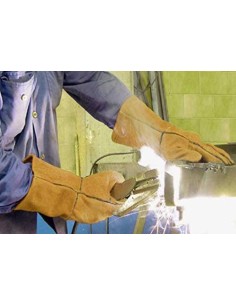 Ruvigrab 222K, Guante Forrado para Altas Temperaturas, Chimeneas, Barbacoa, Soldadura, 1, 10, Amarillo 2