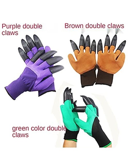Guantes de trabajo de emulsión para jardinería, suelo plano con garras guantes de jardinería a prueba de espinas para hombres