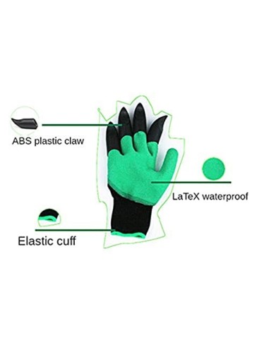 Guantes de trabajo de emulsión para jardinería, suelo plano con garras guantes de jardinería a prueba de espinas para hombres
