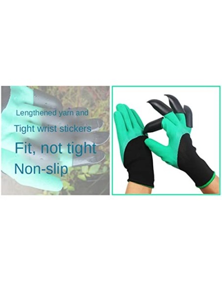 Guantes de trabajo de emulsión para jardinería, suelo plano con garras guantes de jardinería a prueba de espinas para hombres