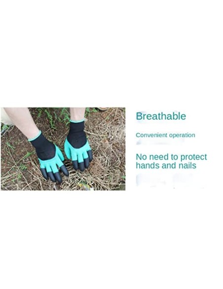 Guantes de trabajo de emulsión para jardinería, suelo plano con garras guantes de jardinería a prueba de espinas para hombres