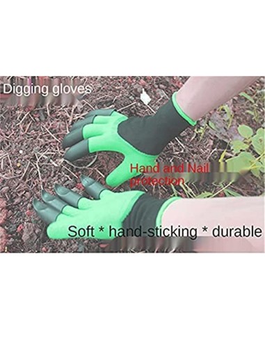 Guantes de trabajo de emulsión para jardinería, suelo plano con garras guantes de jardinería a prueba de espinas para hombres