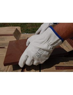 Ruvigrab 2409 Guante piel flor vacuno cuero conductor certificado para el fuego 100º 2