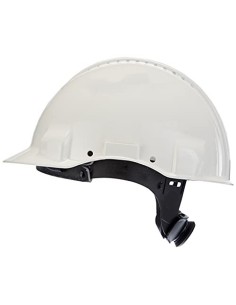 3M G3000 Casco de seguridad blanco con ventilación, arnés de ruleta y banda sudor de plástico  1 casco/caja  2