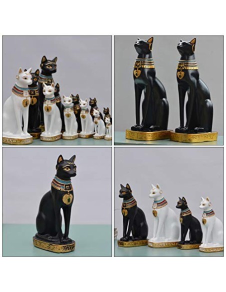 Antiguo Egipto Kitty Egipcio Bastet Escultura Cat Goddess Estatua Coleccionable YOUNI
