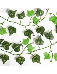 YQing Plantas Hiedra Artificial Decoración Interior y Exterior 91ft-12 Piezas Guirnalda Hiedra Artificial De Hogar Boda Jardí 2