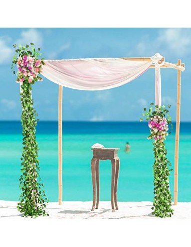 YQing Plantas Hiedra Artificial Decoración Interior y Exterior 91ft-12 Piezas Guirnalda Hiedra Artificial De Hogar Boda Jardí