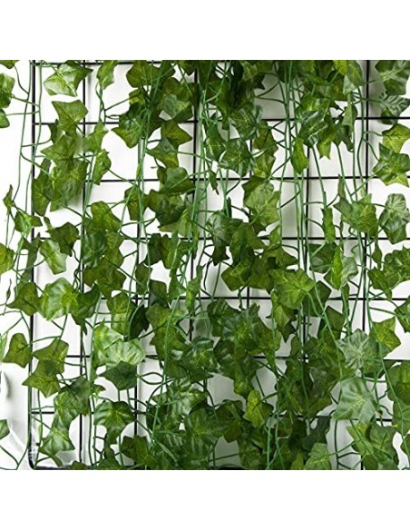 JNCH Planta Hiedra Artificial  14pcs*2.2m  Decoración, Hojas de Vid, Guirnalda Hiedra Artificial Enredadera, Hogar Escalera V