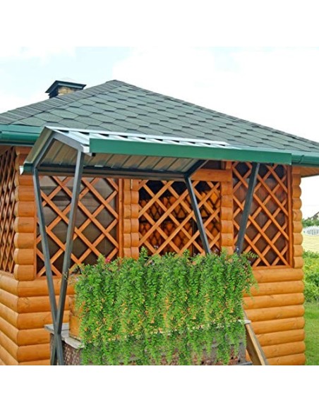 ADORAMOUR Plantas Artificiales Decorativas 2 Piezas Planta Colgantes del Hogar Decoración Pared para Interior y Exterior, Vid