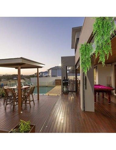 ADORAMOUR Plantas Artificiales Decorativas 2 Piezas Planta Colgantes del Hogar Decoración Pared para Interior y Exterior, Vid