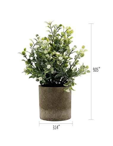 GaoTuo Artificiales Decoración, 3Pcs Plantas Artificiales de Maceta, Mini Artificiales Plastico Decorativas Plantas Falsas co