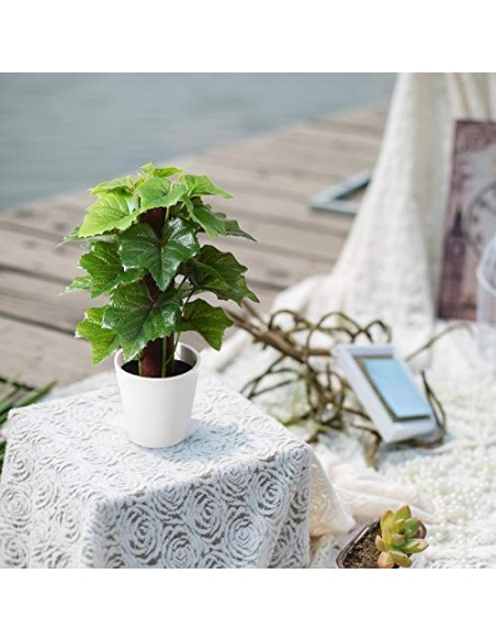 Kazeila Mini Plantas Artificiales de Interior en macetas, Planta de plástico Falso de 24 cm para decoración de casa / Oficina