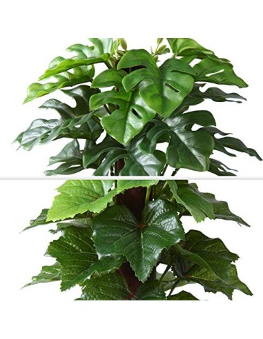Kazeila Mini Plantas Artificiales de Interior en macetas, Planta de plástico Falso de 24 cm para decoración de casa / Oficina