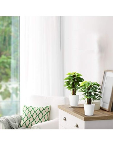 Kazeila Mini Plantas Artificiales de Interior en macetas, Planta de plástico Falso de 24 cm para decoración de casa / Oficina