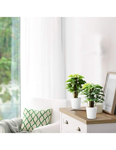 Kazeila Mini Plantas Artificiales de Interior en macetas, Planta de plástico Falso de 24 cm para decoración de casa / Oficina