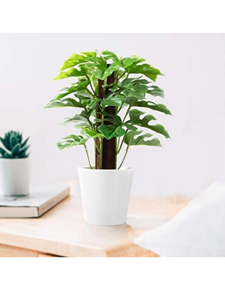 Kazeila Mini Plantas Artificiales de Interior en macetas, Planta de plástico Falso de 24 cm para decoración de casa / Oficina