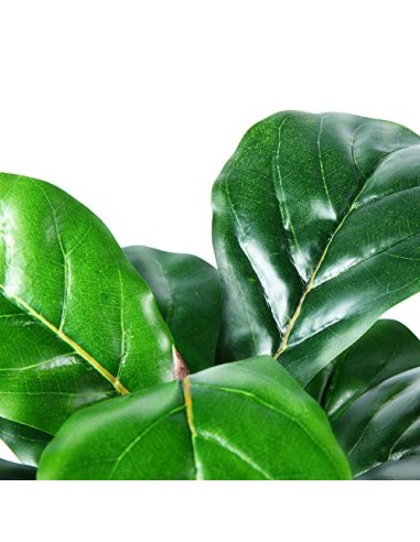 Mini Plantas Falsas en Maceta Kazeila, Planta de Higo de Hoja de violín Artificial de 40 cm para Oficina en casa, Hotel, libr