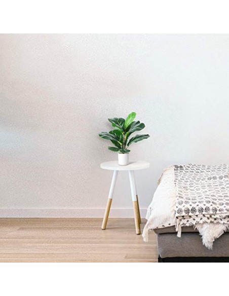 Mini Plantas Falsas en Maceta Kazeila, Planta de Higo de Hoja de violín Artificial de 40 cm para Oficina en casa, Hotel, libr