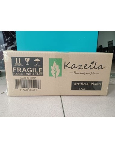 Mini Plantas Falsas en Maceta Kazeila, Planta de Higo de Hoja de violín Artificial de 40 cm para Oficina en casa, Hotel, libr