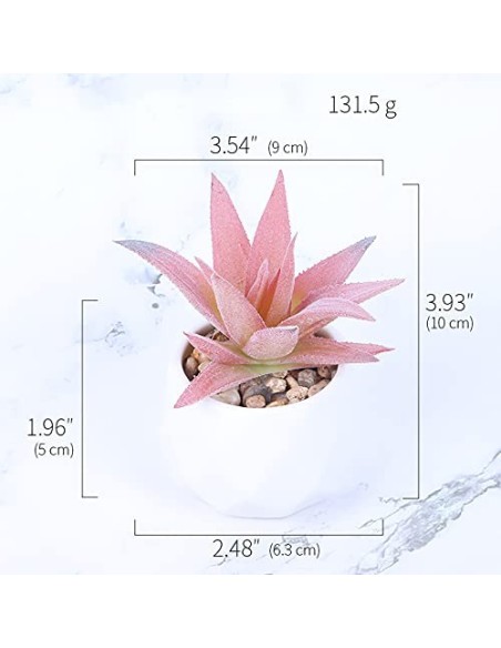 Baixtuo 4 Piezas Plantas Artificiales Plantas Suculentas Falsas,Plantas Artificiales Pequeñas Bonito y Suculento Verde, para 