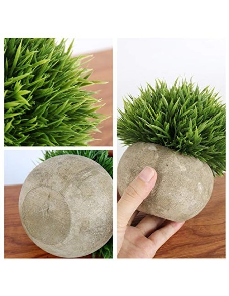 GoMaihe Plantas Artificiales Plásticas de Maceta, 3Piezas, Planta Artificial Decorativa, Adecuado para El Hogar Oficina Decor