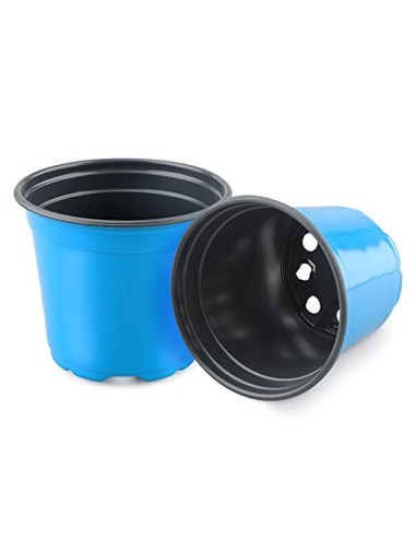KINGLAKE 100 macetas de plástico Azul de 10 cm para Plantas de Plantas de Plantas de Plantas para Plantas suculentas, Verdura