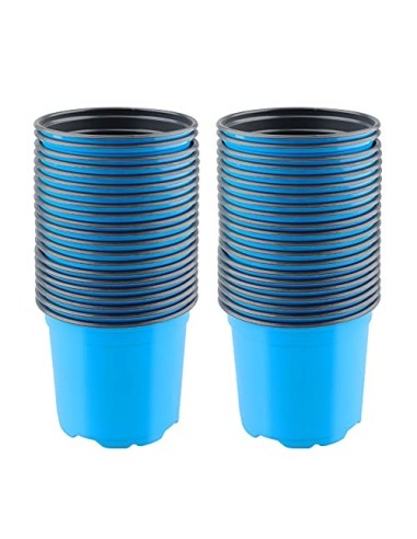 KINGLAKE 100 macetas de plástico Azul de 10 cm para Plantas de Plantas de Plantas de Plantas para Plantas suculentas, Verdura