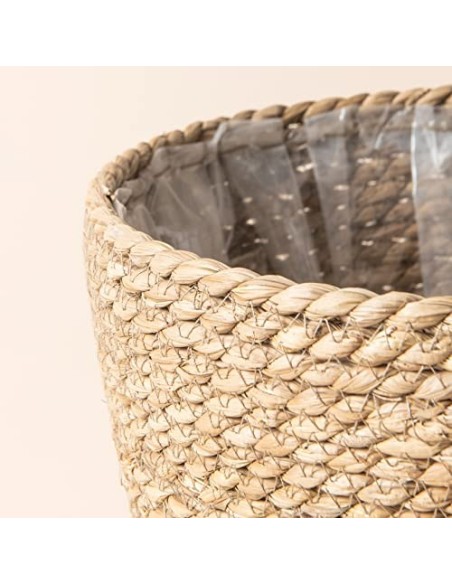 La Jolíe Muse Cesta de Plantas de Hierba Marina en el Interior y en el Exterior, Cubierta de Macetas, Contenedores de Plantas